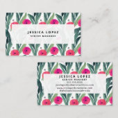 ポピー花柄プロフェッショナル名刺 名刺 (正面/裏面)