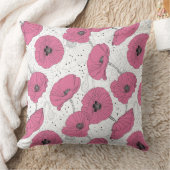 ポピー花柄装飾用クッション クッション (ブランケット)