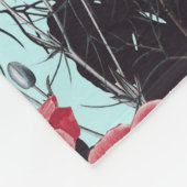 ポピー花柄 フリースブランケット (角)