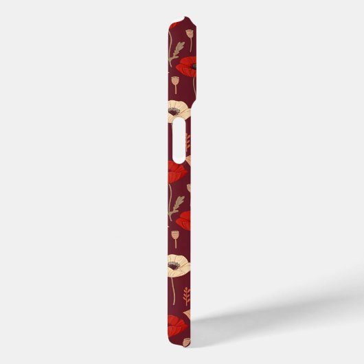 ポピー花柄 Case-Mate iPhoneケース (裏面 / 右)