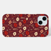 ポピー花柄 Case-Mate iPhoneケース (裏面 (横))