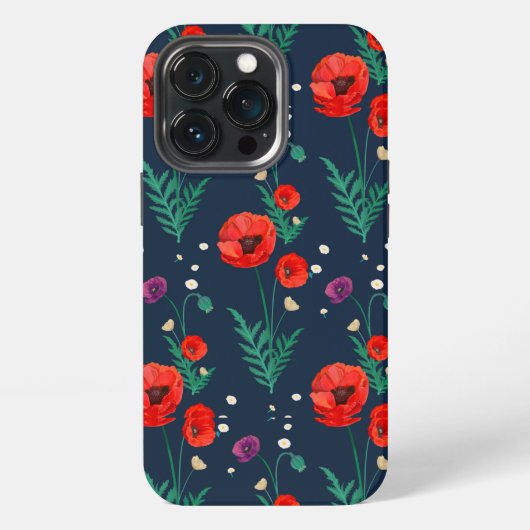 ポピー花柄 Case-Mate iPhoneケース iPhone 13 Proケース (裏面)