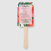 ポピー花水色レッドリハーサルディナーエキサイト ハンドファン (裏面)