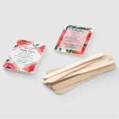 ポピー花水色レッドリハーサルディナーエキサイト ハンドファン (組立なし)