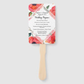 ポピー花水色レッドリハーサルディナーエキサイト ハンドファン (正面)