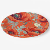 ポピー花紙プレート ペーパープレート (アングル)