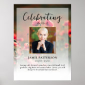 ポピー花　生命の祭典　写真　葬儀 ポスター (正面)