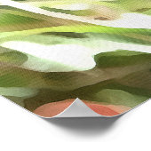 ポピー芸術的の野絵画花 ポスター (角)