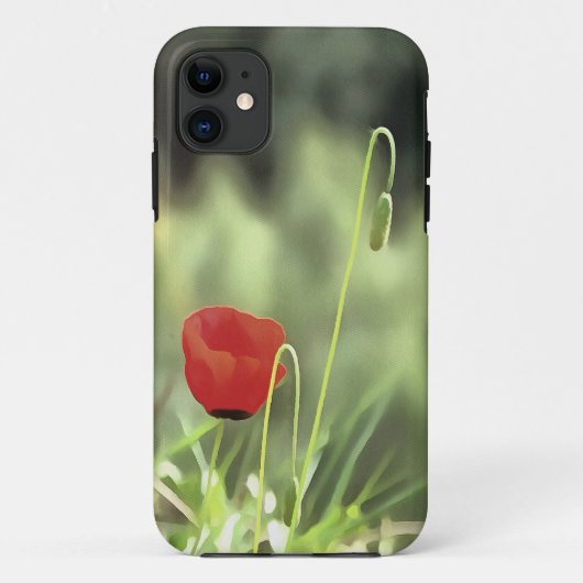 ポピー芸術的の野絵画花 Case-Mate iPhoneケース (裏面)