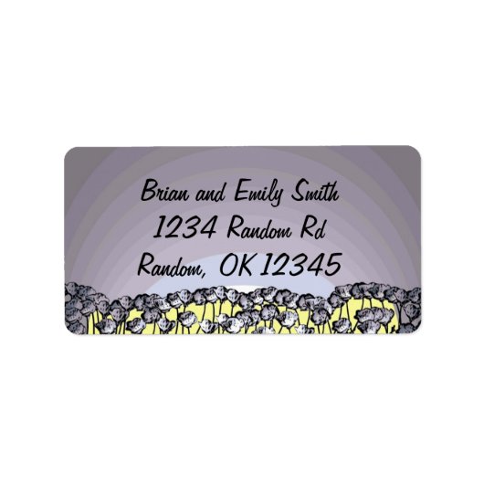 ポピー芸術的フラワーカスタムデザイナーラベル ラベル (正面)