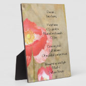 ポピー表現ハピネス詩フォトプラーク フォトプラーク (側面)