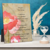 ポピー表現ハピネス詩フォトプラーク フォトプラーク (側面)