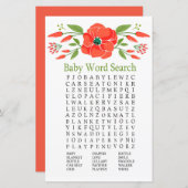 ポピー赤ちゃんシャワー語検索ゲーム (正面/裏面)