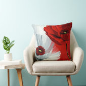 ポピー赤と白ズ クッション (椅子)