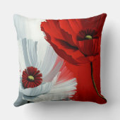 ポピー赤と白ズ クッション (裏面)