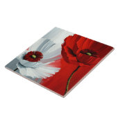 ポピー赤と白ズ タイル (側面)