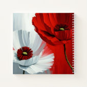 ポピー赤と白ズ ノートブック (裏面)