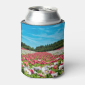 ポピー赤と白フィールド 缶クーラー (缶正面)