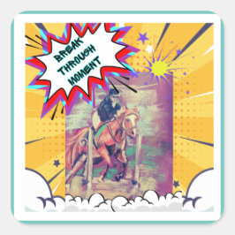 ポピー跳び上げ漫画 スクエアシール