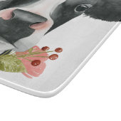 ポピー農場 – 花と牛 カッティングボード (角)