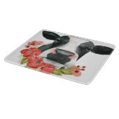 ポピー農場 – 花と牛 カッティングボード (角)