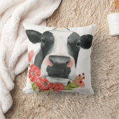 ポピー農場 – 花と牛 クッション (ブランケット)