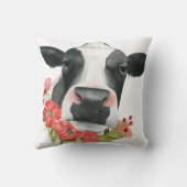 ポピー農場 – 花と牛 クッション (裏面)
