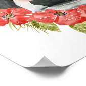 ポピー農場 – 花と牛 ポスター (角)