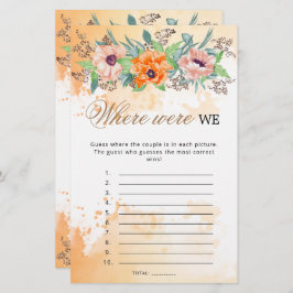 ポピー達どこにいたかブライダルシャワーゲーム