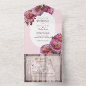 ポピー開花 |エレガントフローラ結婚写真 オールインワン招待状 (内側)