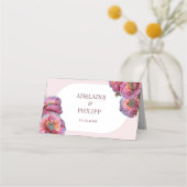 ポピー開花 |水エレガント色フローラテーブル プレイスカード (裏面)