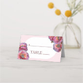 ポピー開花 |水エレガント色フローラテーブル プレイスカード (正面)