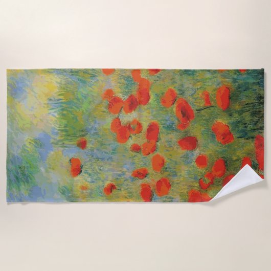 ポピー類 – ビーチタオル (正面)