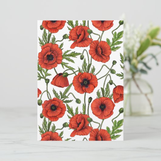 ポピー類、赤と緑が白 (スタンド正面)