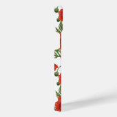 ポピー類、赤と緑が白 iPhoneケース (右側面)