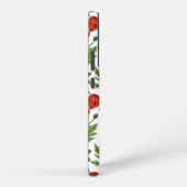 ポピー類、赤と緑が白 SAMSUNG GALAXYケース (右側面)