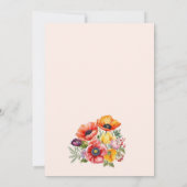 ポピー鮮やかズ結婚式の日付を保存 セーブザデート (裏面)