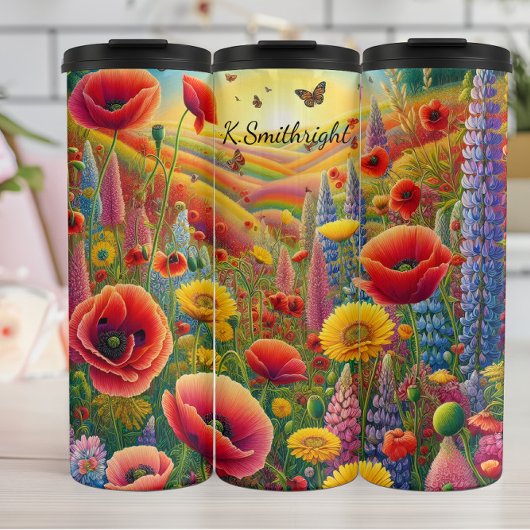 ポピー鮮やかルピネレインボーフィールド タンブラー