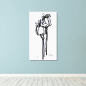 ポピー1 キャンバスプリント (インサイチュ (ウッドフロア))