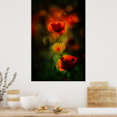 ポピー・アット・夕べ ポスター (キッチン)