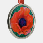 ポピー・オリエンタル・レッド・オレンジ –  メタルオーナメント (右)
