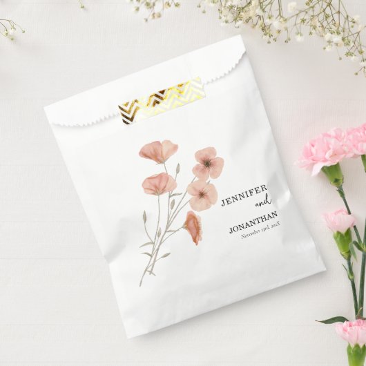 ポピー・オレンジフラワー結婚ズ フェイバーバッグ (封をした状態)