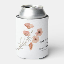 ポピー・オレンジフラワー結婚ズ 缶クーラー
