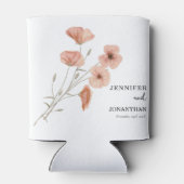 ポピー・オレンジフラワー結婚ズ 缶クーラー (裏面)