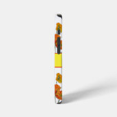 ポピー オレンジ 赤 水彩 花 フラワー 携帯 iPhoneケース (左側面)
