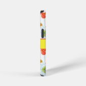 ポピー オレンジ 赤 水彩 花 フラワー 携帯 iPhoneケース (右側面)