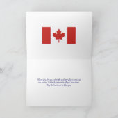 ポピー | カナダ退役軍人 | 思い出の日 サンキューカード (内部)