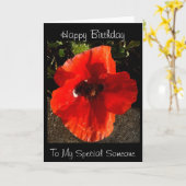 ポピー カード (黄色い花)