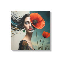 ポピー・コラージュポートレート