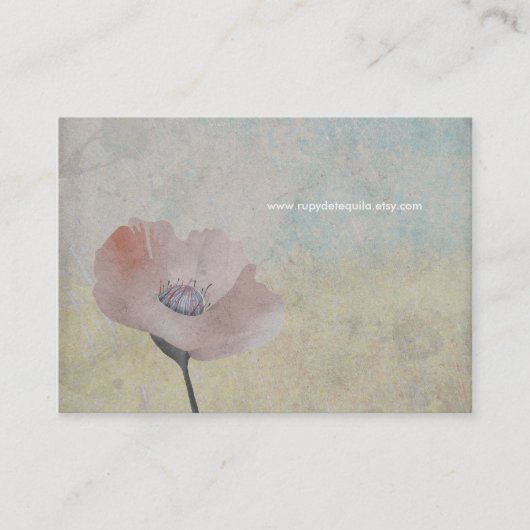 ポピー·スイート·カードを愛する詩·ホープ 名刺 (正面)